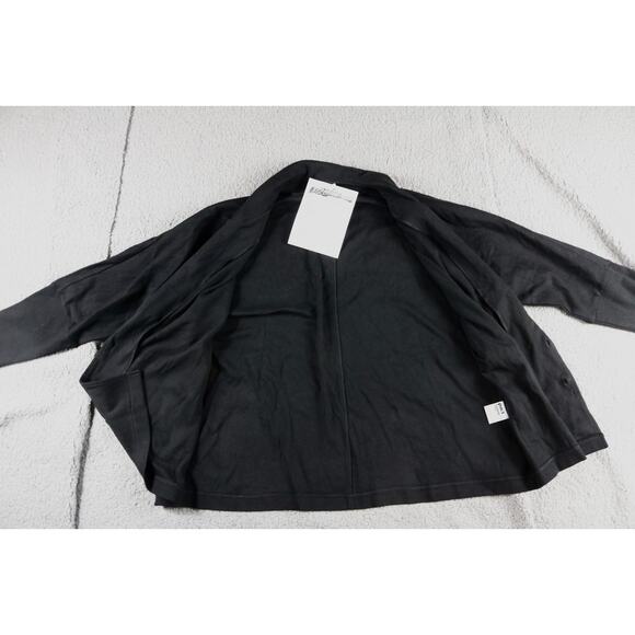 New Pact Organic Womens Jacket L Black Relaxed Airplane Blazer Sample - Picture 3 of 9